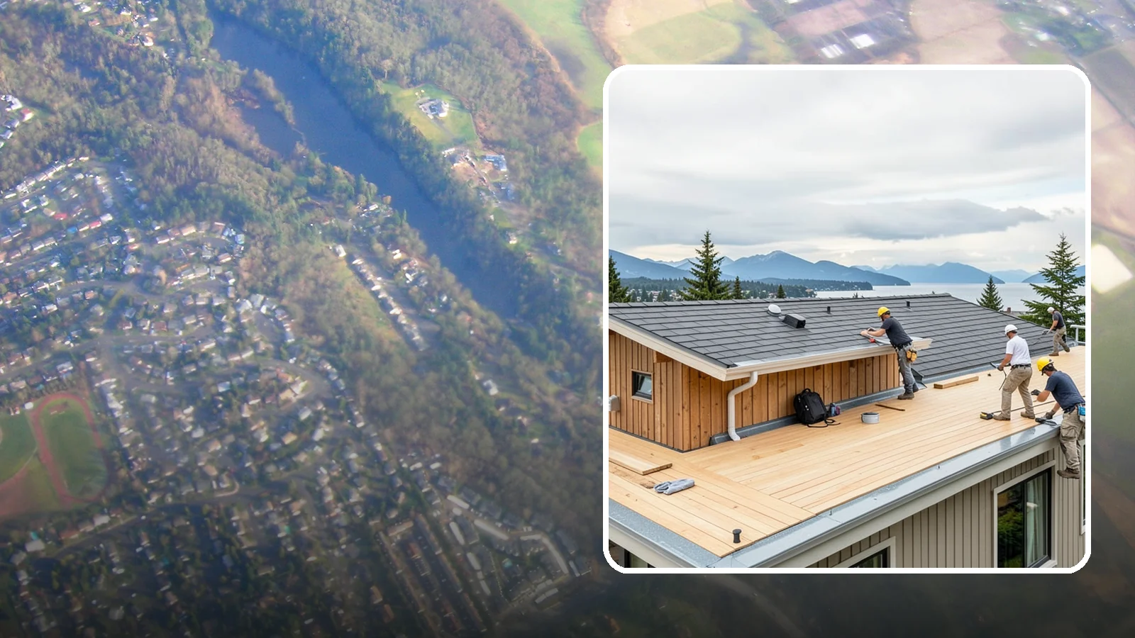 Rooftop Deck Construction in Algona, King County, WA - Rooftop deck construction that reclaims unused roof space for panoramic Puget Sound living.