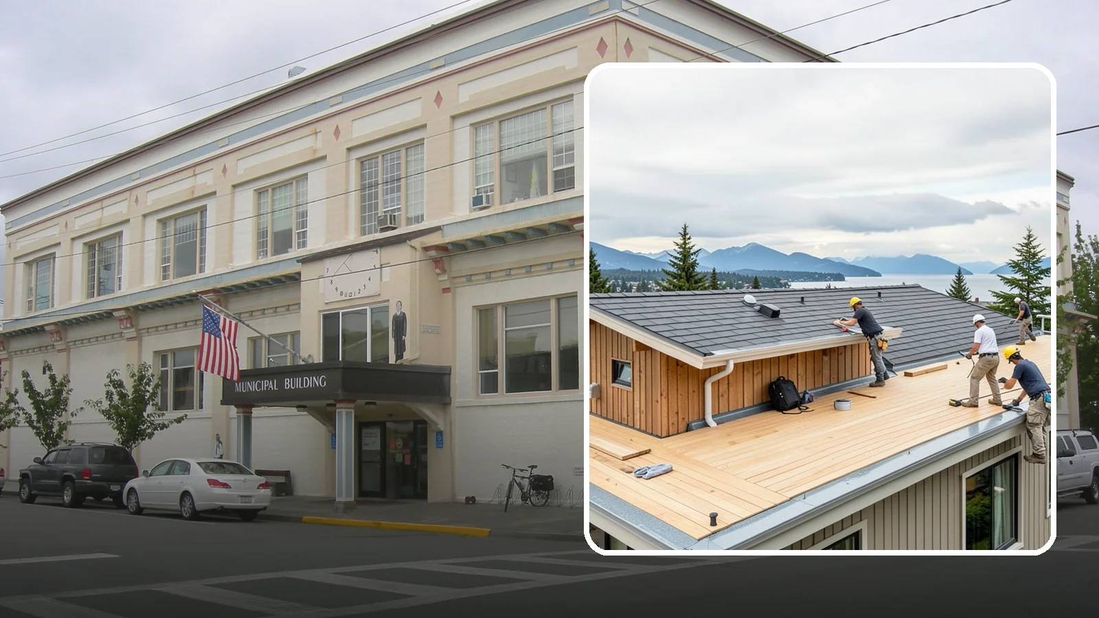Rooftop Deck Construction in Anacortes, Skagit County, WA - Rooftop deck construction that reclaims unused roof space for panoramic Puget Sound living.