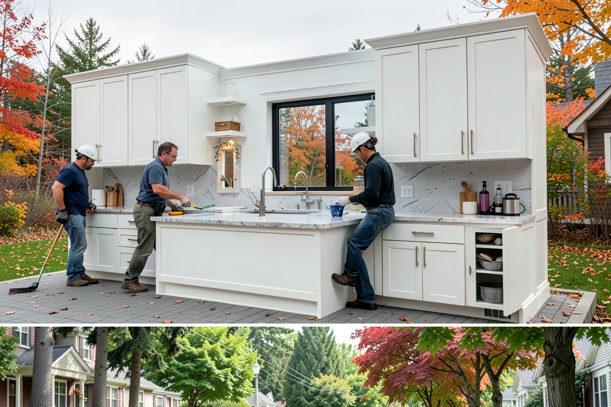 Rooftop Deck Construction in Beaux Arts Village, King County, WA - Waterproofing and membrane work require the extended dry spells of summer to install and cure correctly.