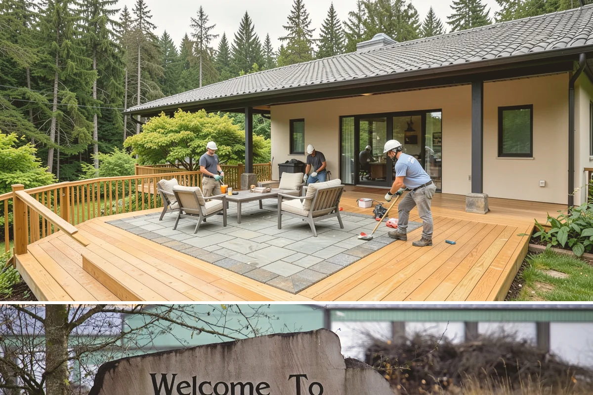 Rooftop Deck Construction in Buckley, Pierce County, WA - Waterproofing and membrane work require the extended dry spells of summer to install and cure correctly.