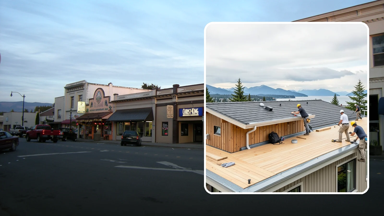 Rooftop Deck Construction in Burlington, Skagit County, WA - Rooftop deck construction that reclaims unused roof space for panoramic Puget Sound living.