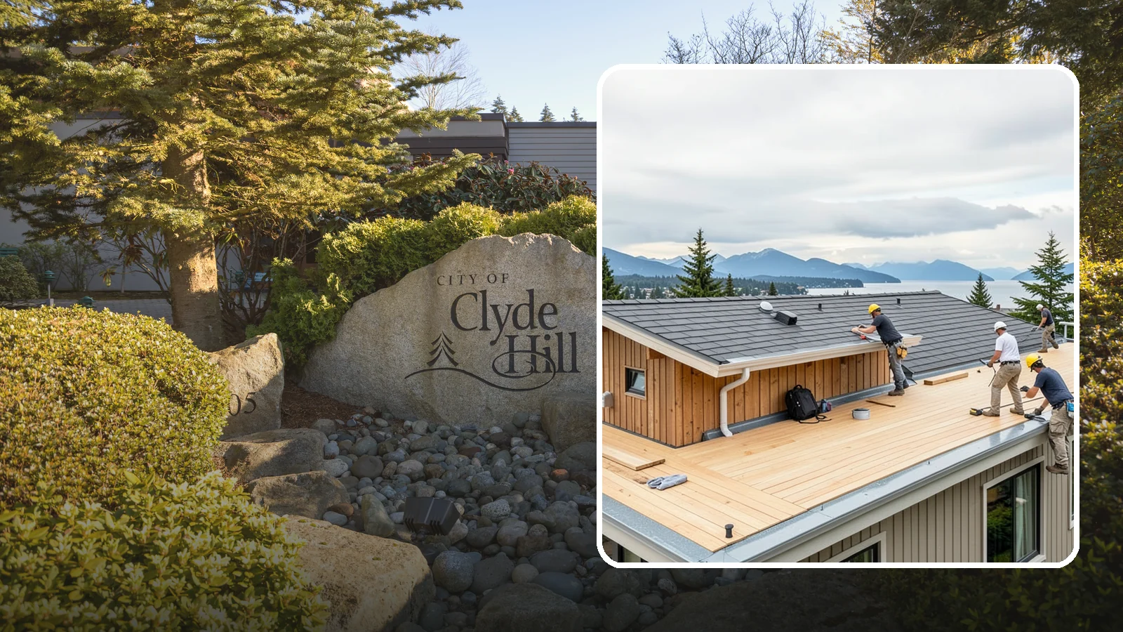 Rooftop Deck Construction in Clyde Hill, King County, WA - Rooftop deck construction that reclaims unused roof space for panoramic Puget Sound living.