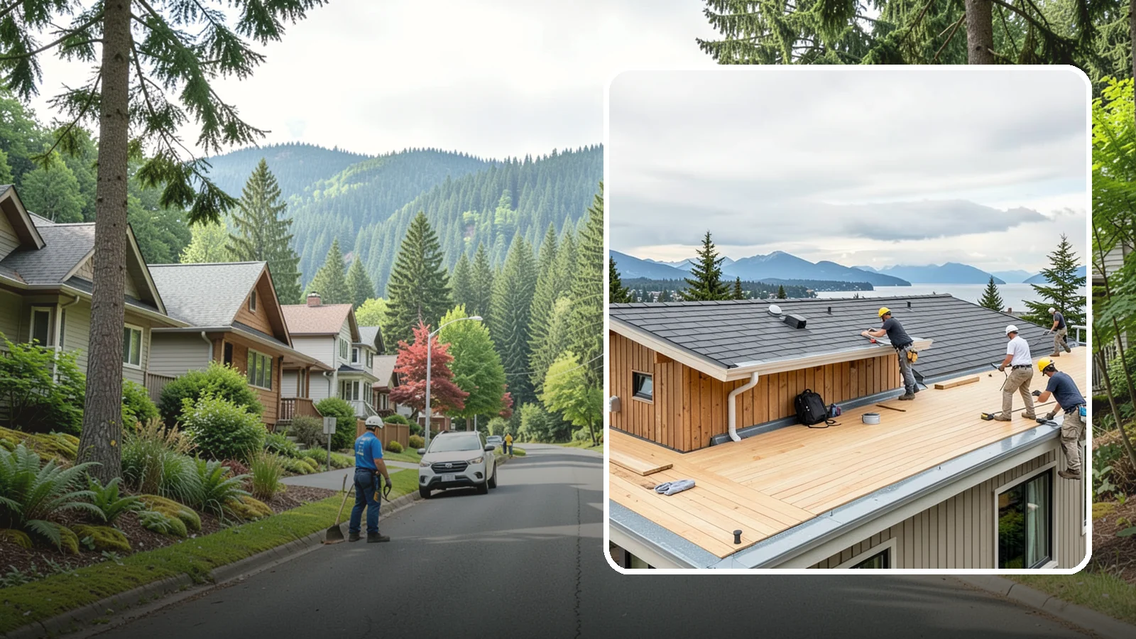 Rooftop Deck Construction in Darrington, Snohomish County, WA - Rooftop deck construction that reclaims unused roof space for panoramic Puget Sound living.