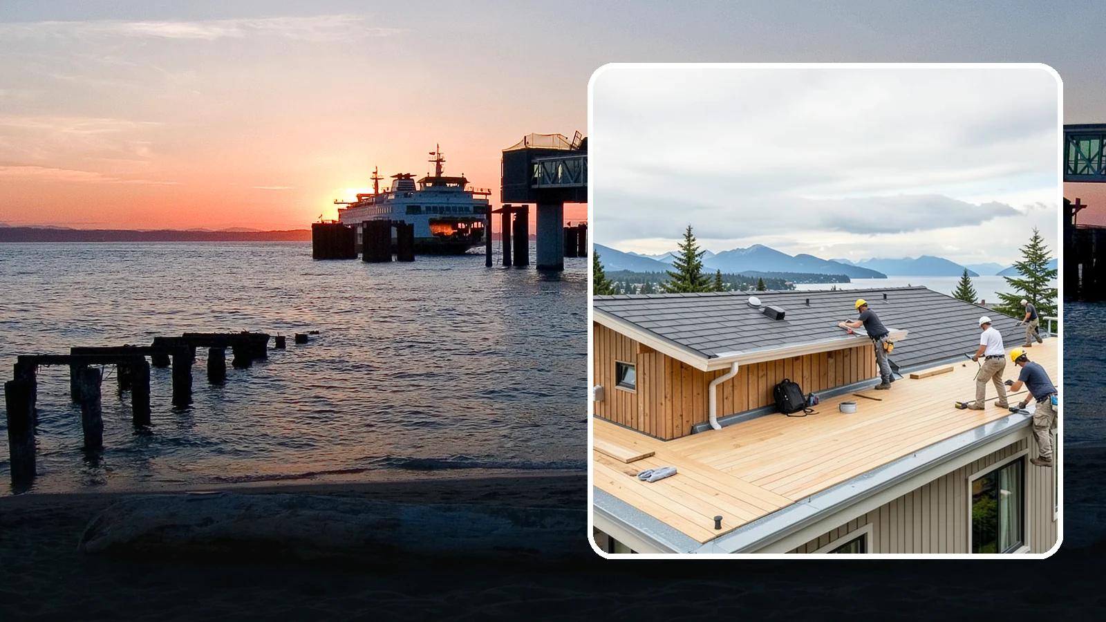 Rooftop Deck Construction in Edmonds, Snohomish County, WA - Rooftop deck construction that reclaims unused roof space for panoramic Puget Sound living.