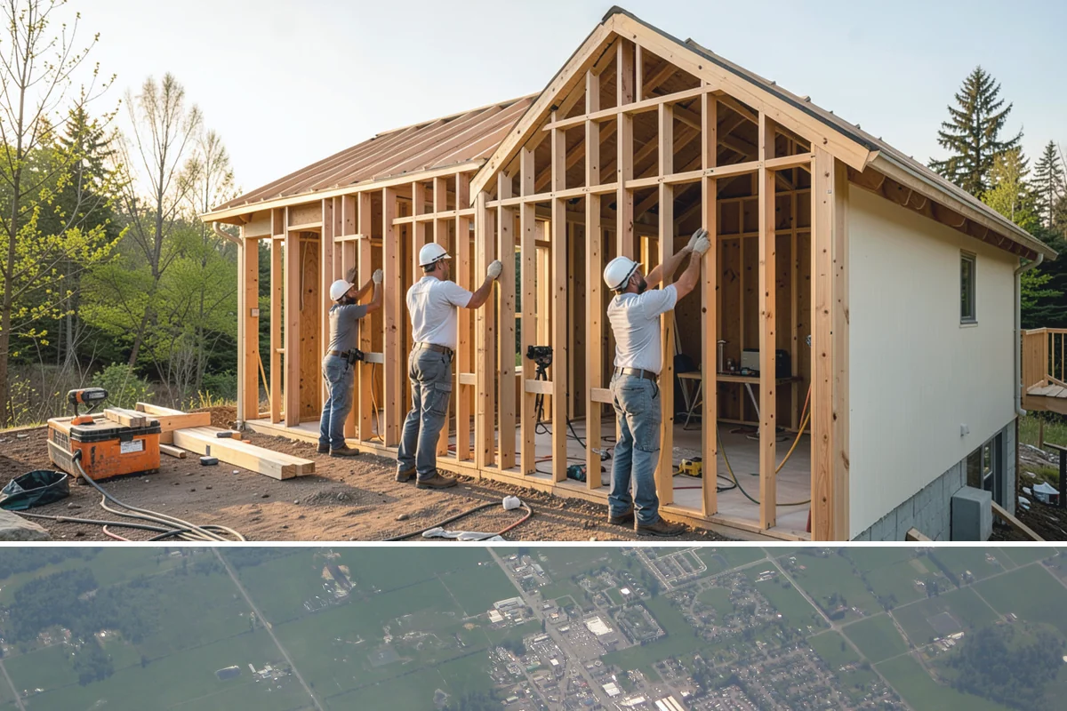 Rooftop Deck Construction in Enumclaw, King County, WA - Waterproofing and membrane work require the extended dry spells of summer to install and cure correctly.