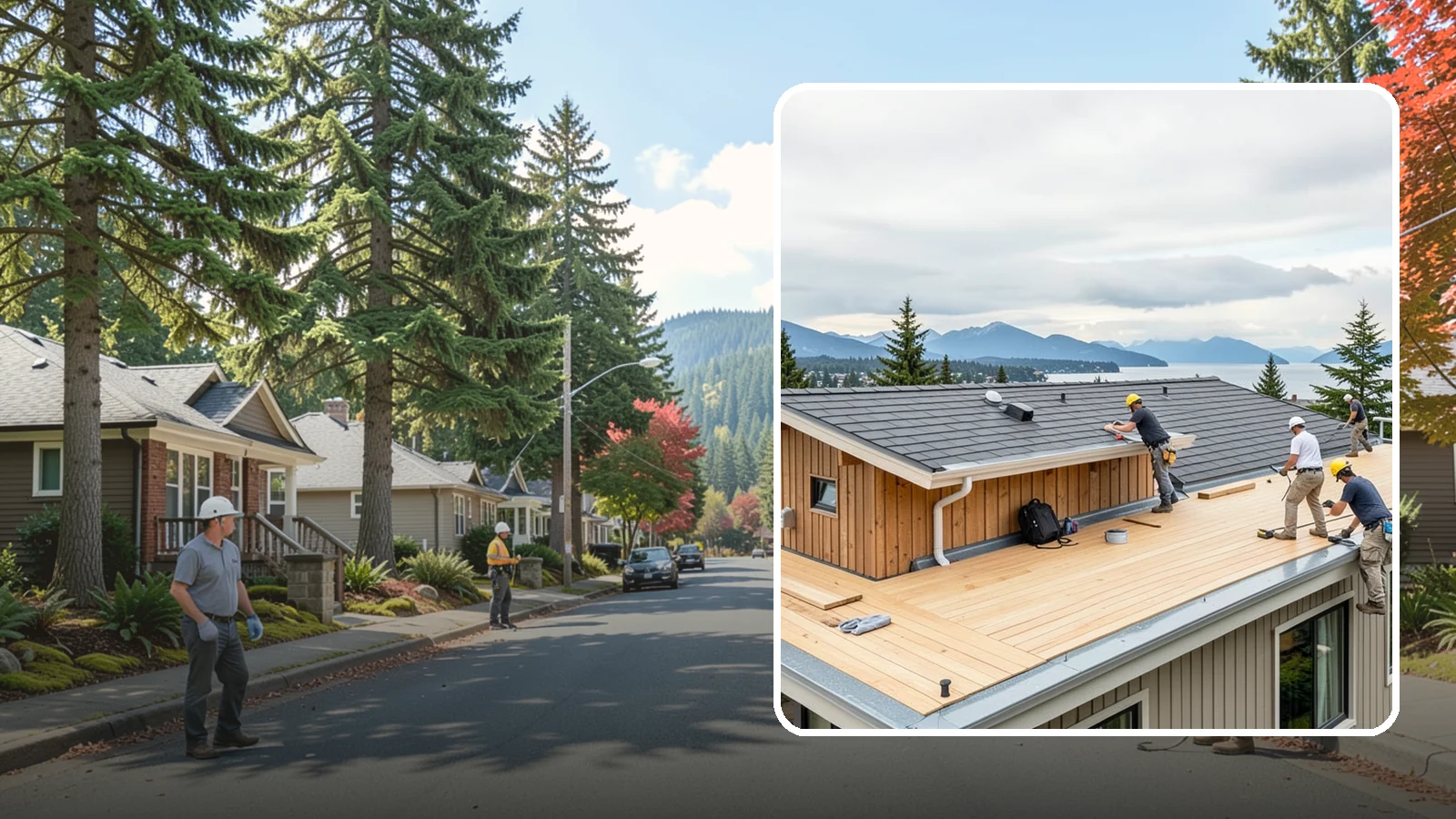 Rooftop Deck Construction in Hunts Point, King County, WA - Rooftop deck construction that reclaims unused roof space for panoramic Puget Sound living.