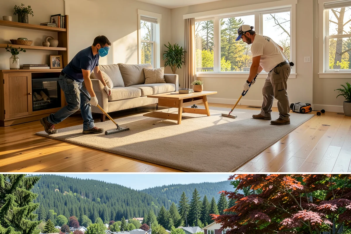 Rooftop Deck Construction in Index, Snohomish County, WA - Waterproofing and membrane work require the extended dry spells of summer to install and cure correctly.