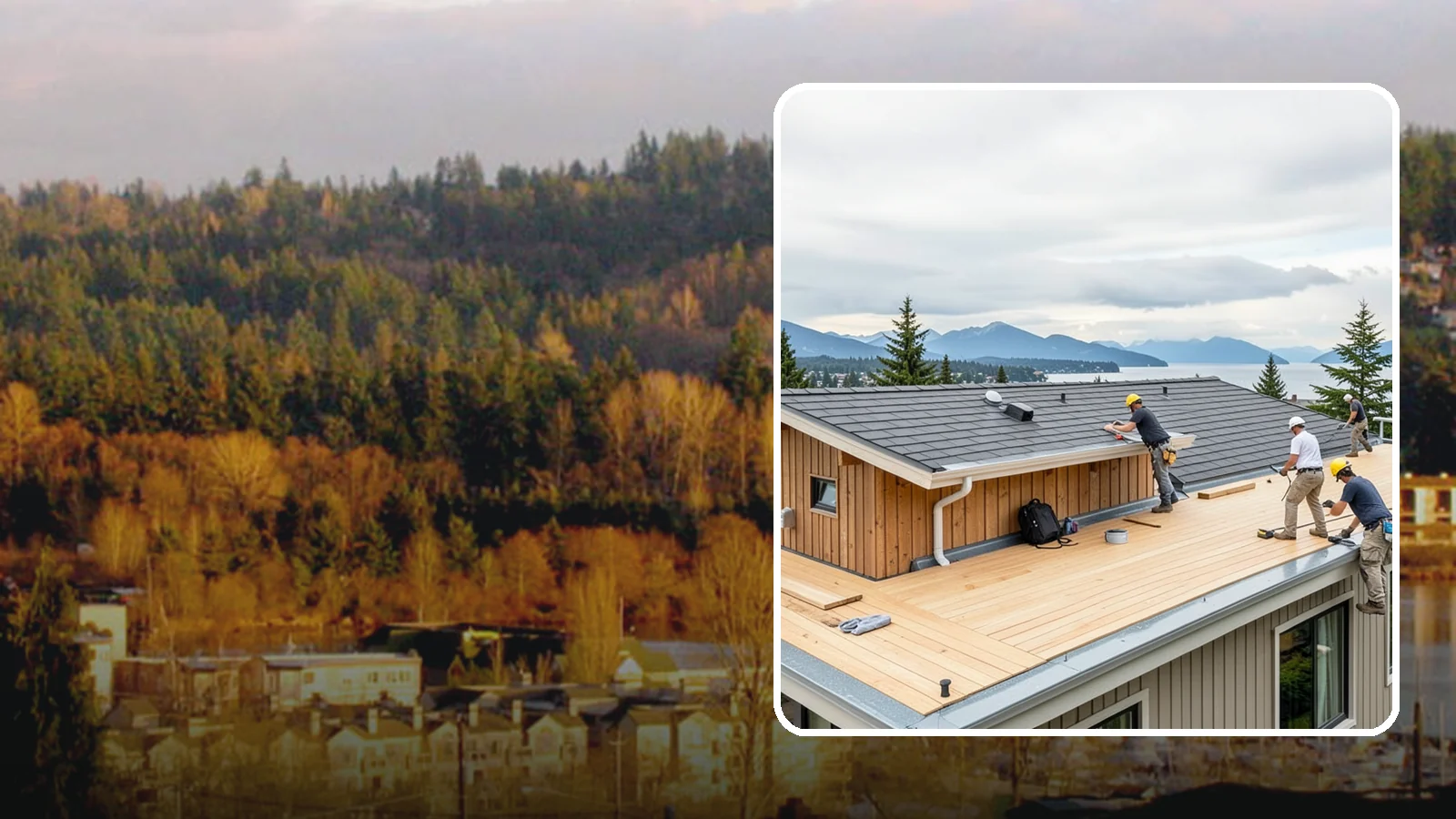 Rooftop Deck Construction in Kenmore, King County, WA - Rooftop deck construction that reclaims unused roof space for panoramic Puget Sound living.