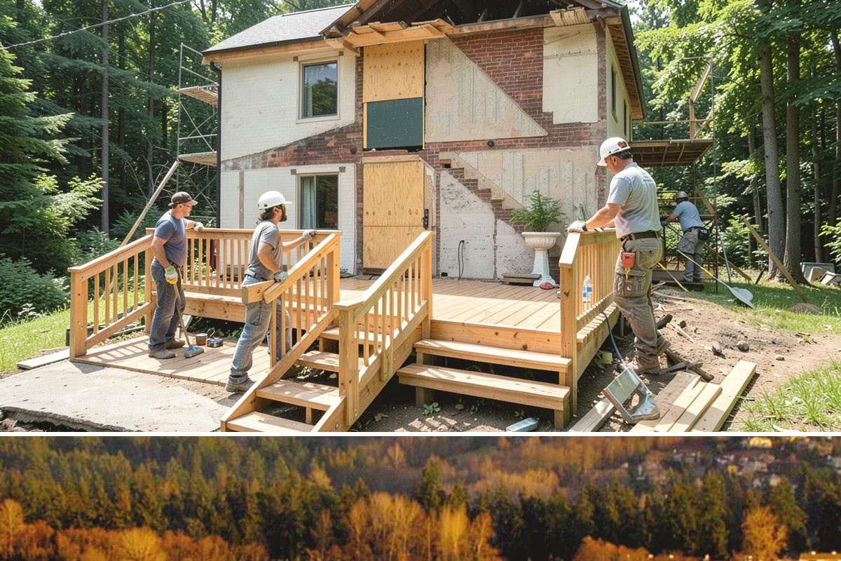 Rooftop Deck Construction in Kenmore, King County, WA - Waterproofing and membrane work require the extended dry spells of summer to install and cure correctly.
