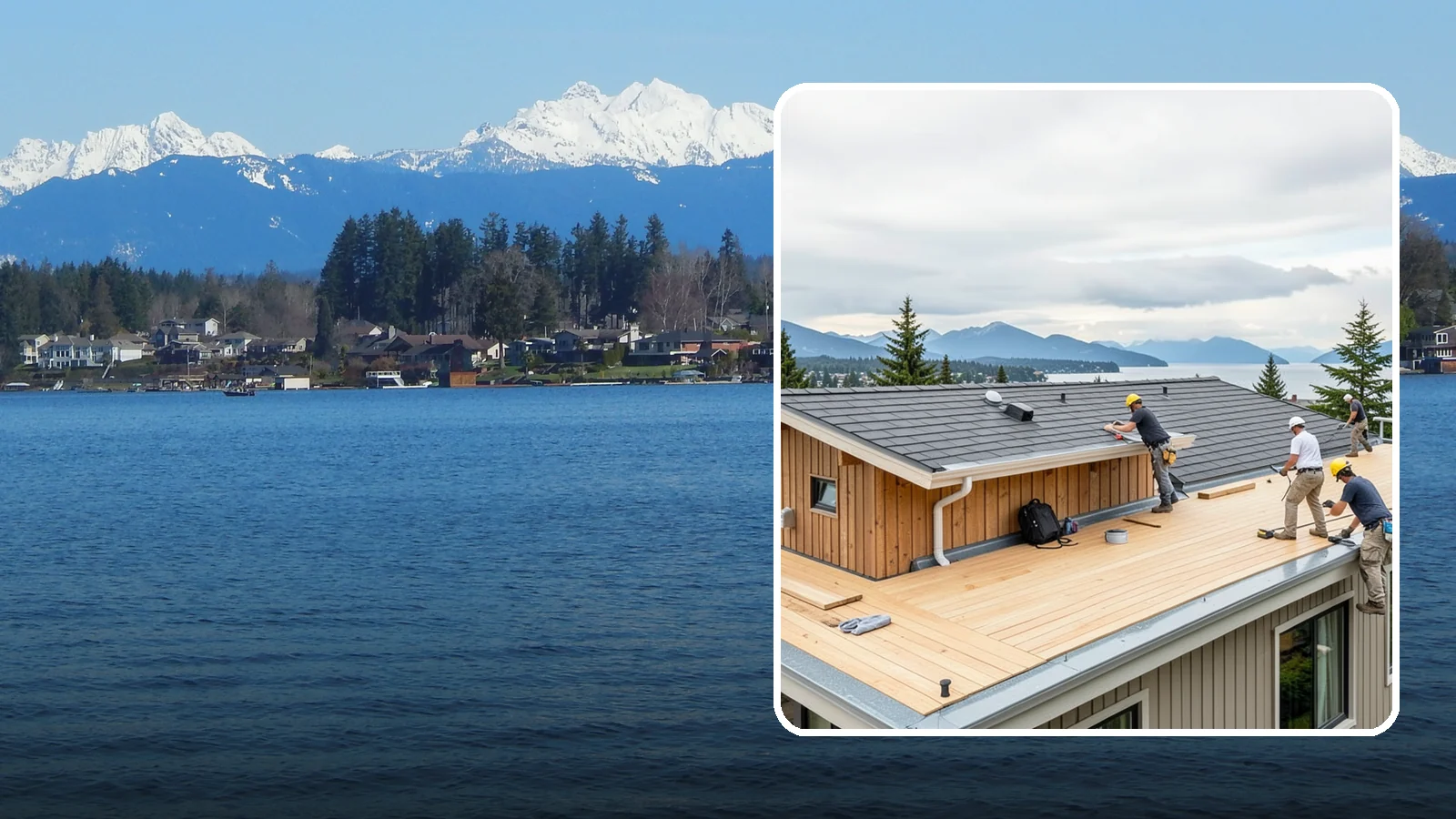 Rooftop Deck Construction in Lake Stevens, Snohomish County, WA - Rooftop deck construction that reclaims unused roof space for panoramic Puget Sound living.