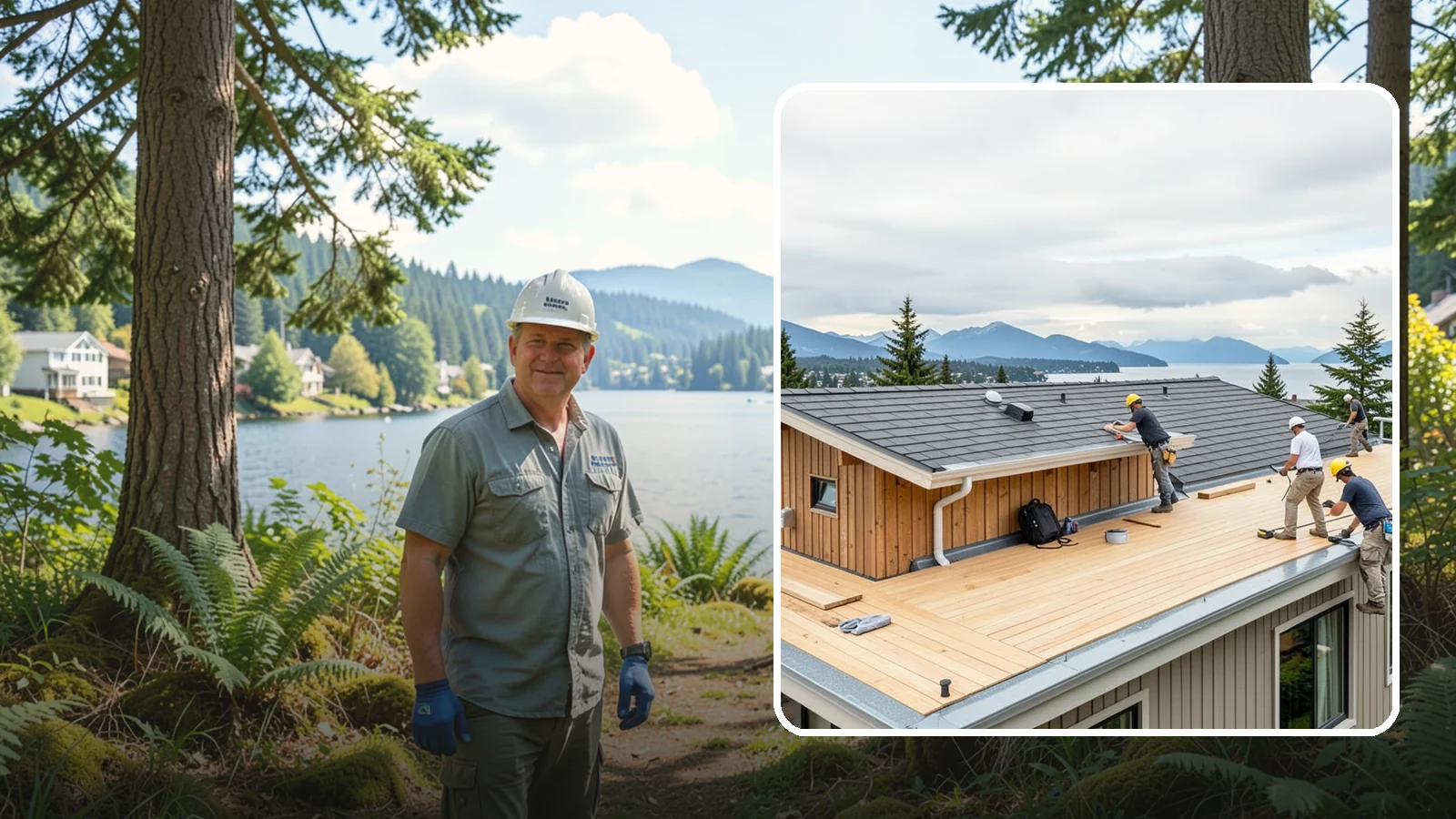 Rooftop Deck Construction in Milton, King County, WA - Rooftop deck construction that reclaims unused roof space for panoramic Puget Sound living.