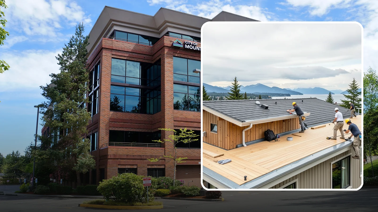 Rooftop Deck Construction in Mountlake Terrace, Snohomish County, WA - Rooftop deck construction that reclaims unused roof space for panoramic Puget Sound living.