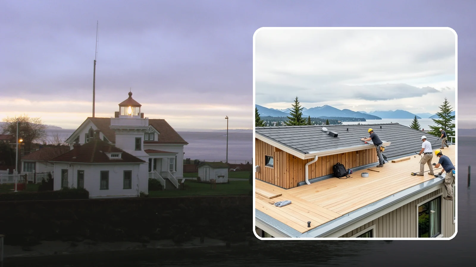 Rooftop Deck Construction in Mukilteo, Snohomish County, WA - Rooftop deck construction that reclaims unused roof space for panoramic Puget Sound living.
