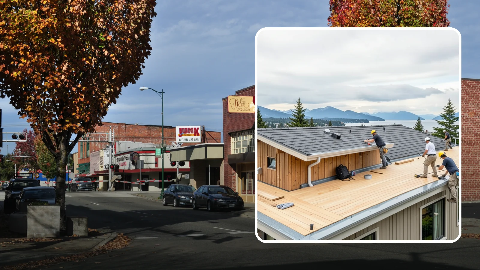 Rooftop Deck Construction in Puyallup, Pierce County, WA - Rooftop deck construction that reclaims unused roof space for panoramic Puget Sound living.