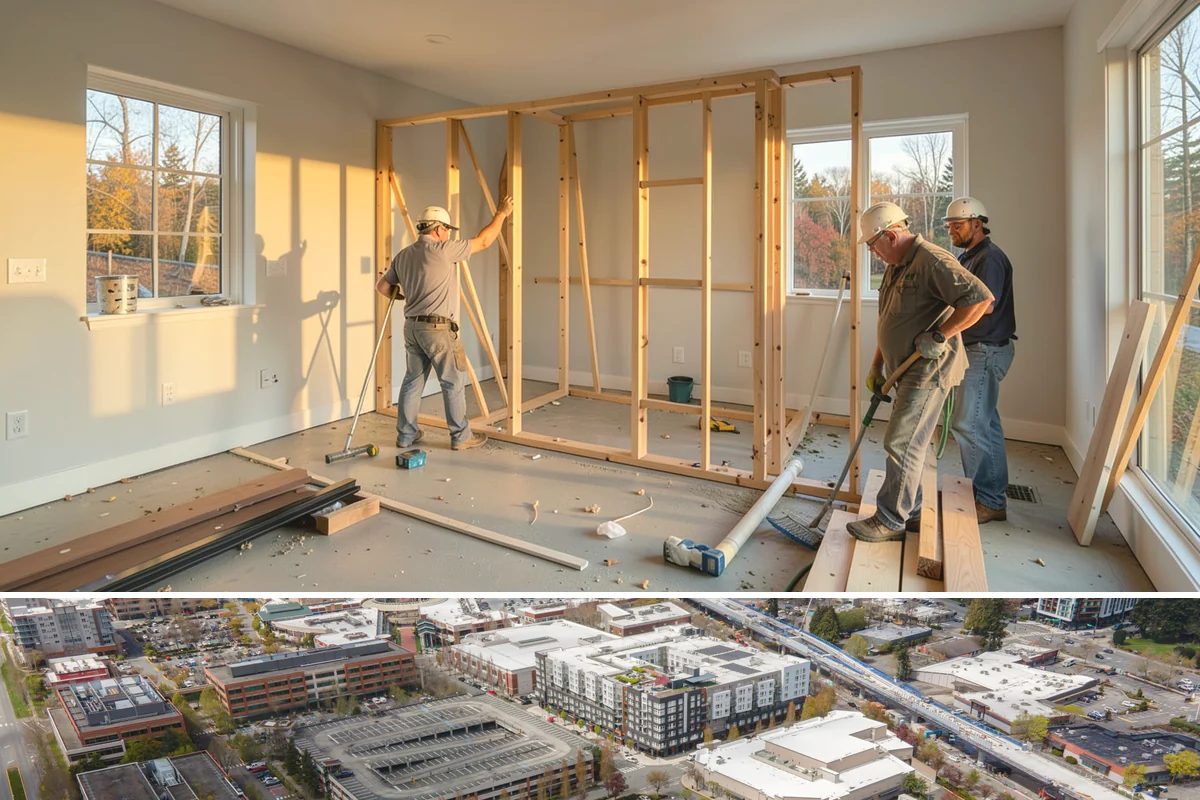 Rooftop Deck Construction in Redmond, King County, WA - Waterproofing and membrane work require the extended dry spells of summer to install and cure correctly.