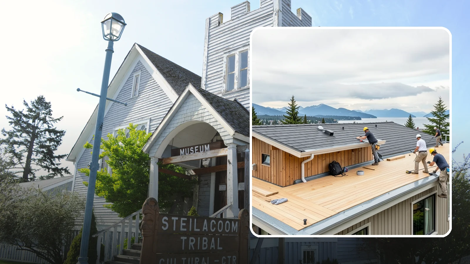 Rooftop Deck Construction in Steilacoom, Pierce County, WA - Rooftop deck construction that reclaims unused roof space for panoramic Puget Sound living.