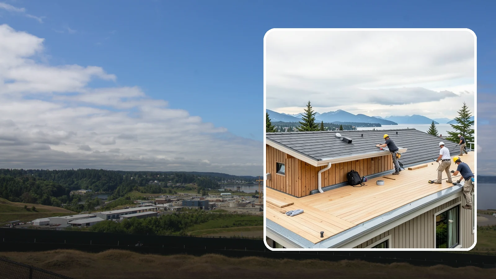 Rooftop Deck Construction in University Place, Pierce County, WA - Rooftop deck construction that reclaims unused roof space for panoramic Puget Sound living.