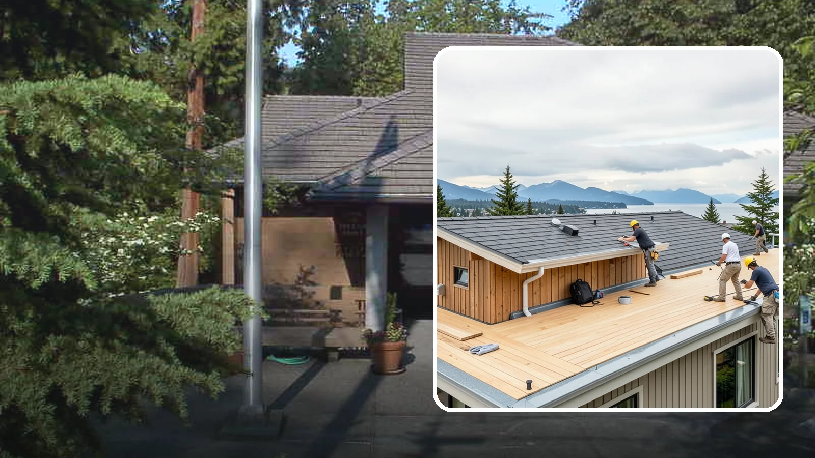 Rooftop Deck Construction in Yarrow Point, King County, WA - Rooftop deck construction that reclaims unused roof space for panoramic Puget Sound living.