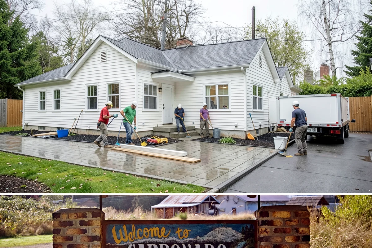 Room Addition in Carbonado, Pierce County, WA - Framing goes best in the drier summer months, while interior finishing carries comfortably into fall and winter.