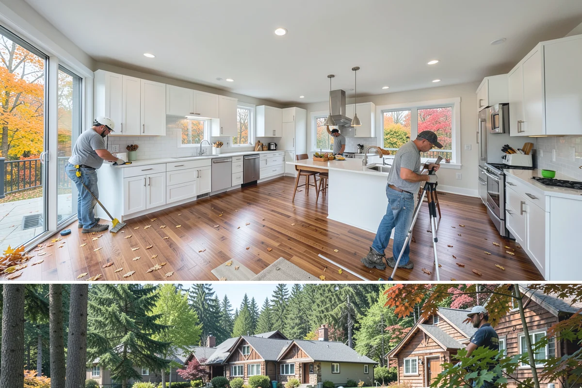 Room Addition in Edgewood, Pierce County, WA - Framing goes best in the drier summer months, while interior finishing carries comfortably into fall and winter.