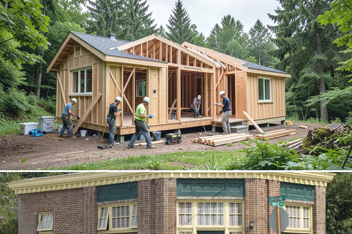 Room Addition in Hamilton, Skagit County, WA - Framing goes best in the drier summer months, while interior finishing carries comfortably into fall and winter.