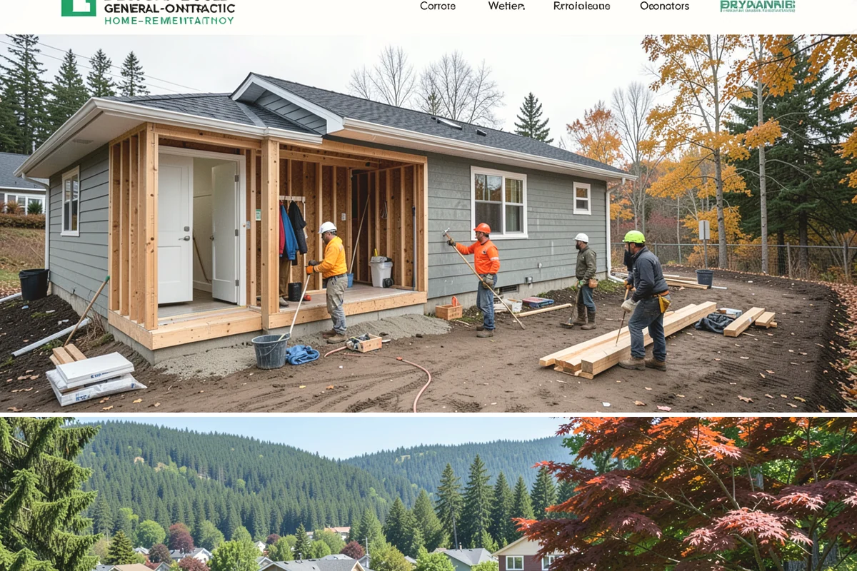 Room Addition in Index, Snohomish County, WA - Framing goes best in the drier summer months, while interior finishing carries comfortably into fall and winter.