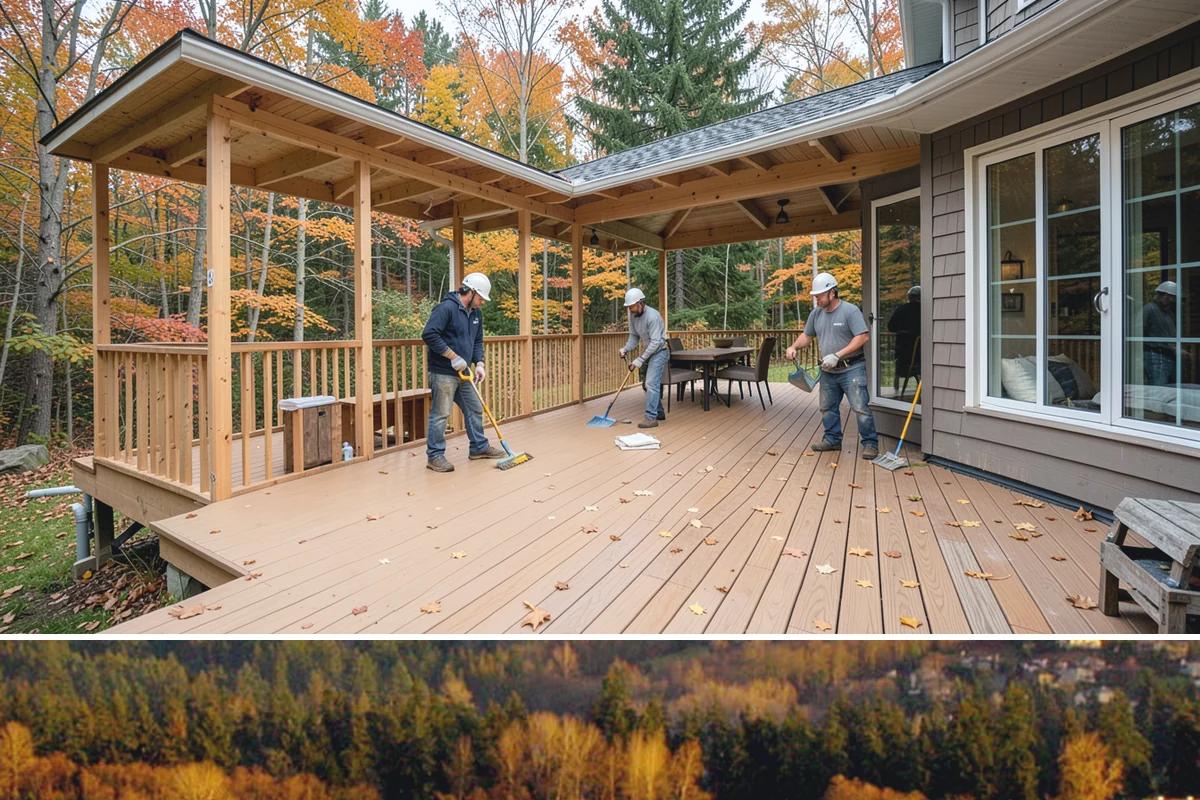 Room Addition in Kenmore, King County, WA - Framing goes best in the drier summer months, while interior finishing carries comfortably into fall and winter.