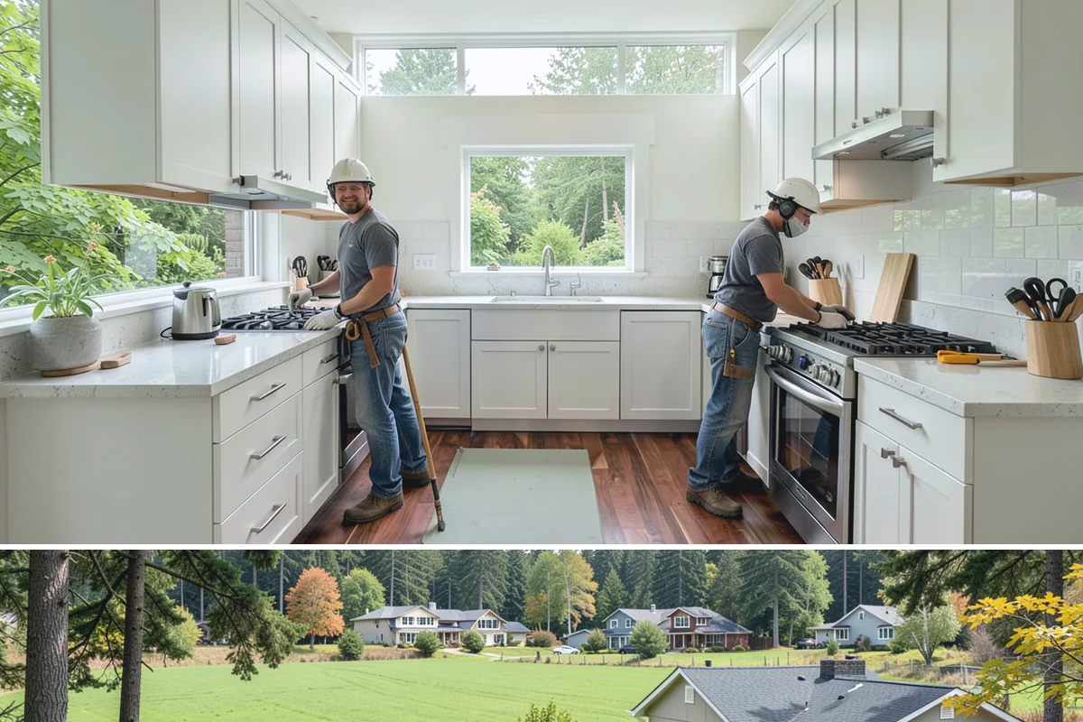 Room Addition in Lyman, Skagit County, WA - Framing goes best in the drier summer months, while interior finishing carries comfortably into fall and winter.