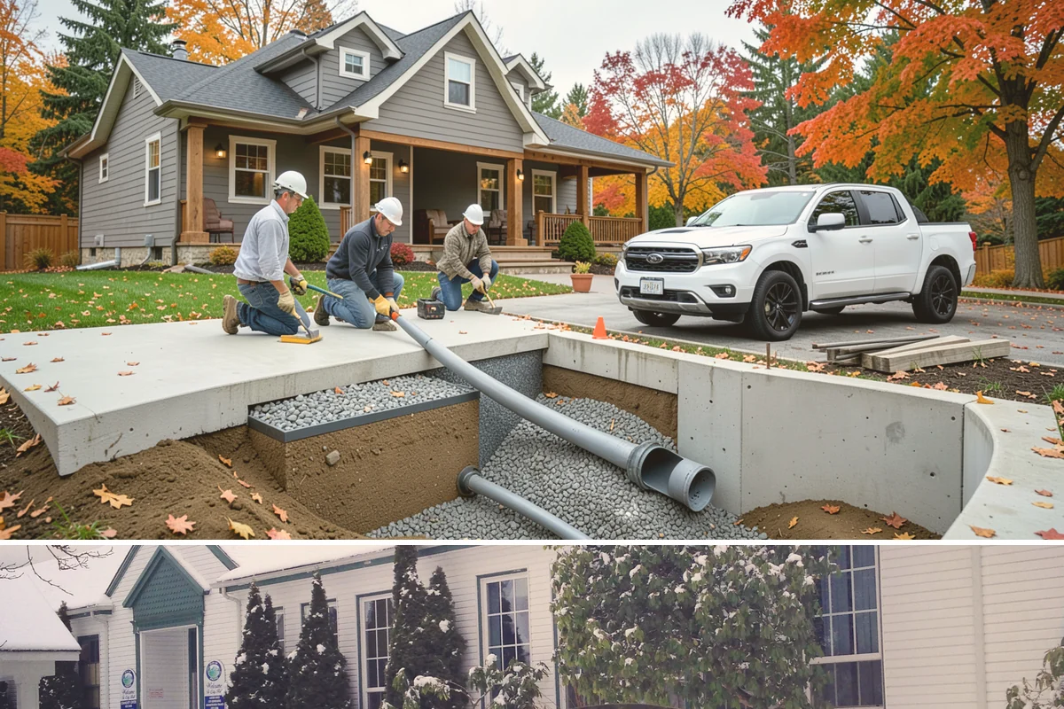 Room Addition in Pacific, King County, WA - Framing goes best in the drier summer months, while interior finishing carries comfortably into fall and winter.