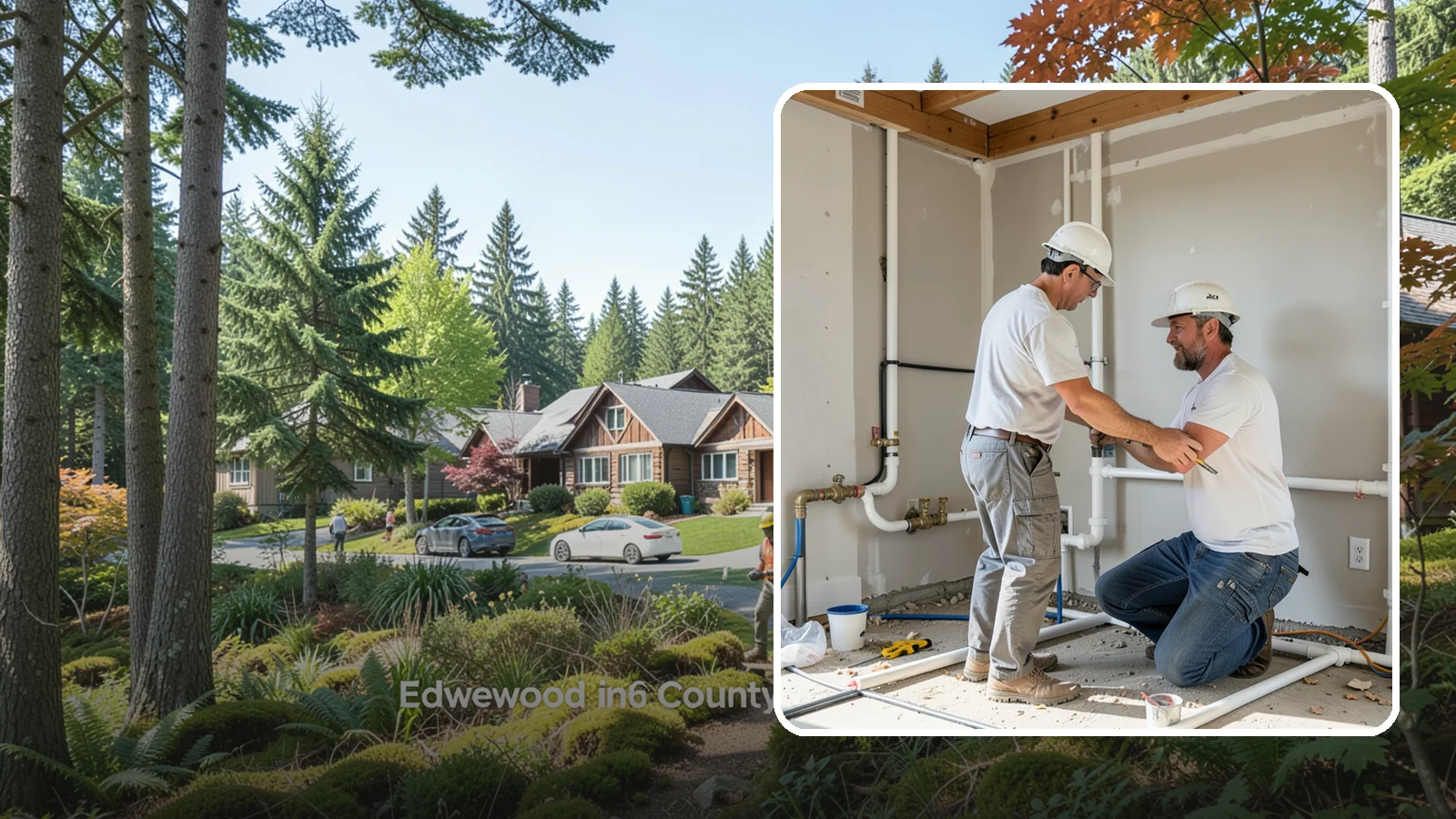 Rough-In Plumbing in Edgewood, Pierce County, WA - We install the supply, drain, waste, and vent lines behind your walls before insulation and drywall go up on a remodel or...