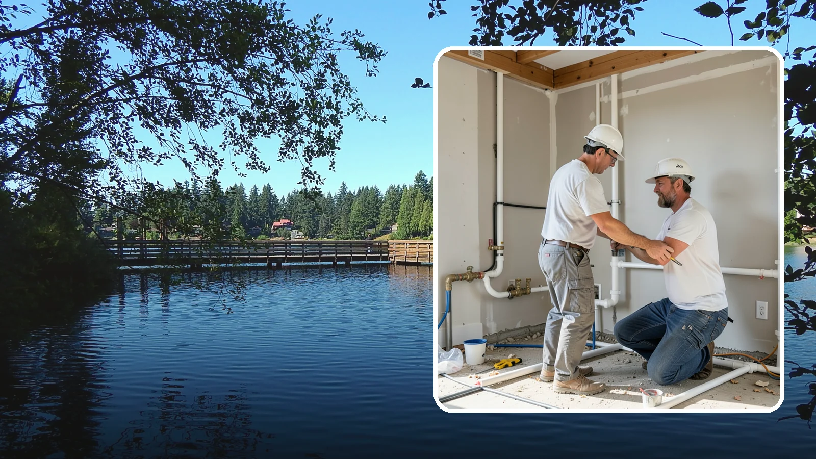 Rough-In Plumbing in Federal Way, King County, WA - We install the supply, drain, waste, and vent lines behind your walls before insulation and drywall go up on a remodel or...