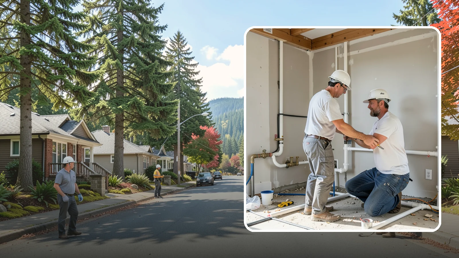Rough-In Plumbing in Hunts Point, King County, WA - We install the supply, drain, waste, and vent lines behind your walls before insulation and drywall go up on a remodel or...