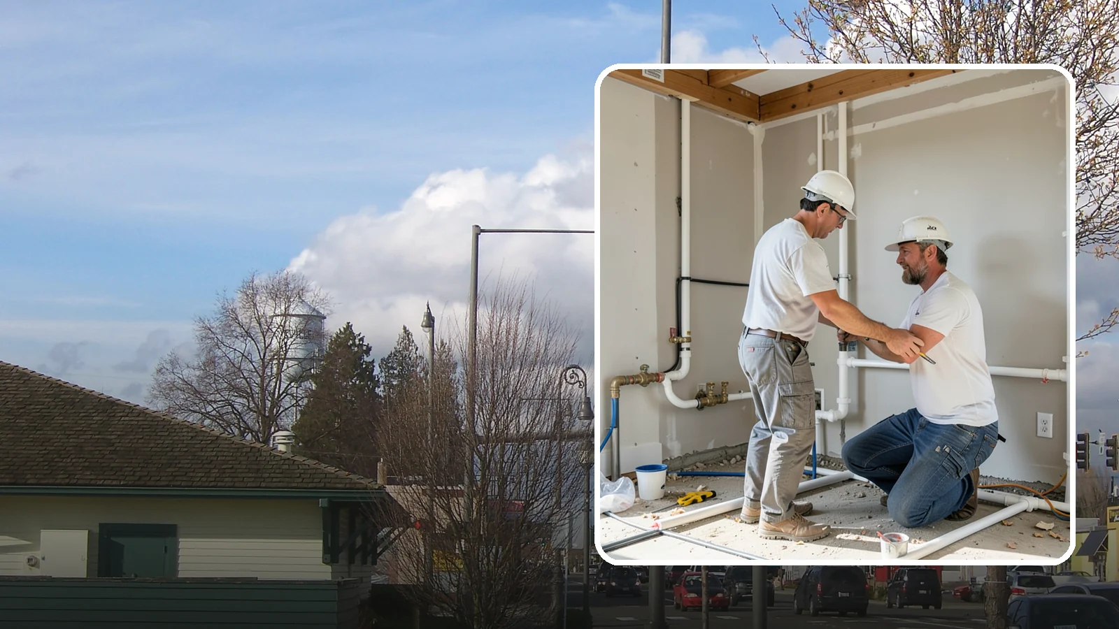 Rough-In Plumbing in Marysville, Snohomish County, WA - We install the supply, drain, waste, and vent lines behind your walls before insulation and drywall go up on a remodel or...