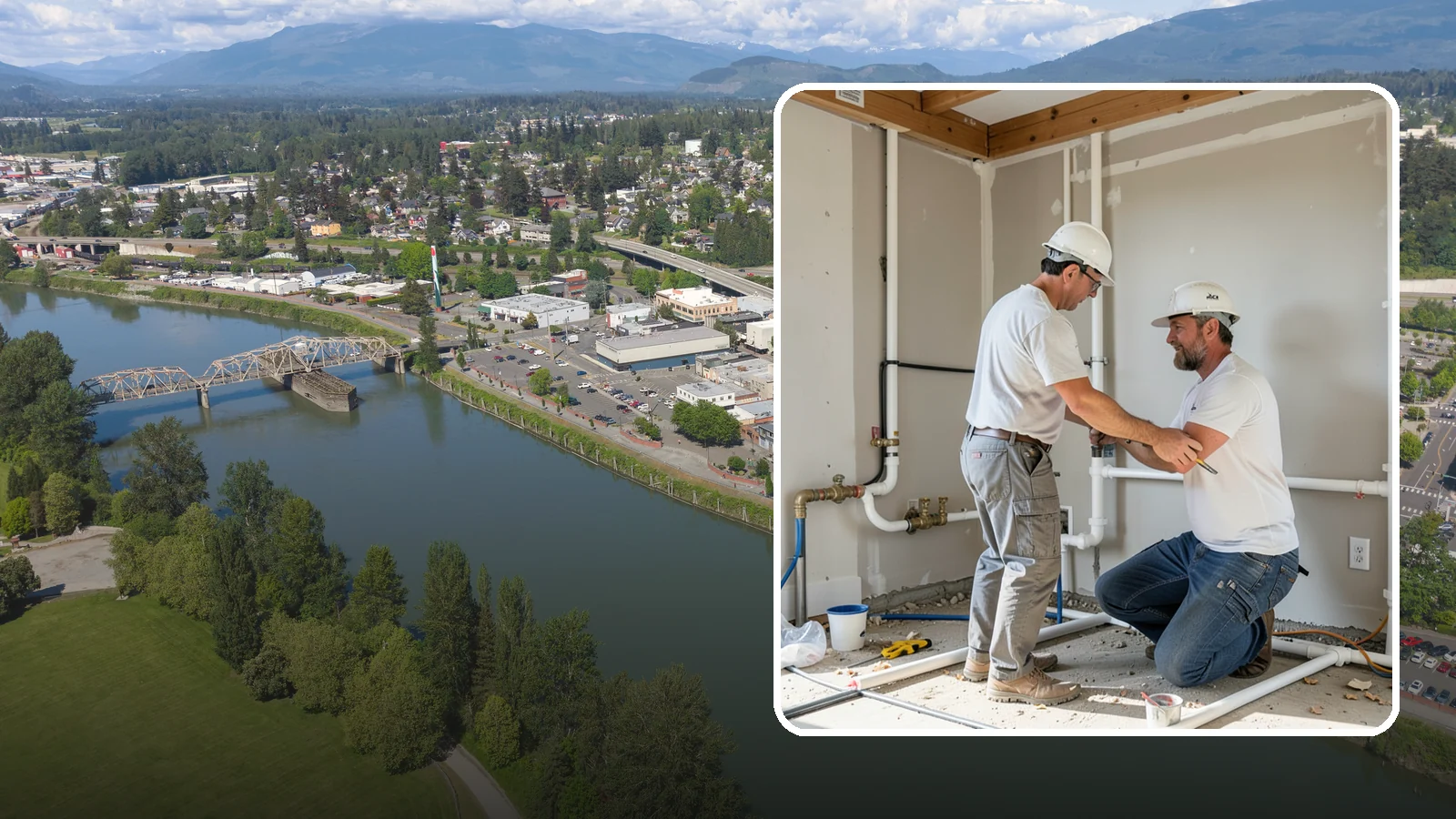 Rough-In Plumbing in Mount Vernon, Skagit County, WA - We install the supply, drain, waste, and vent lines behind your walls before insulation and drywall go up on a remodel or...