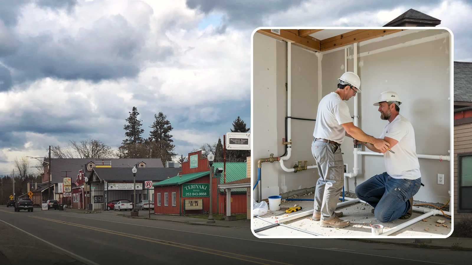 Rough-In Plumbing in Roy, Pierce County, WA - We install the supply, drain, waste, and vent lines behind your walls before insulation and drywall go up on a remodel or...