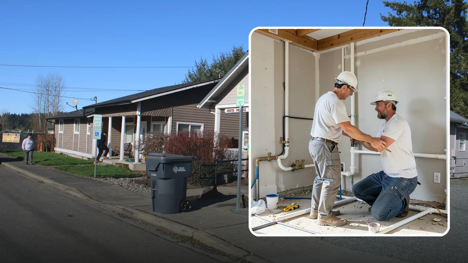 Rough-In Plumbing in South Prairie, Pierce County, WA - We install the supply, drain, waste, and vent lines behind your walls before insulation and drywall go up on a remodel or...