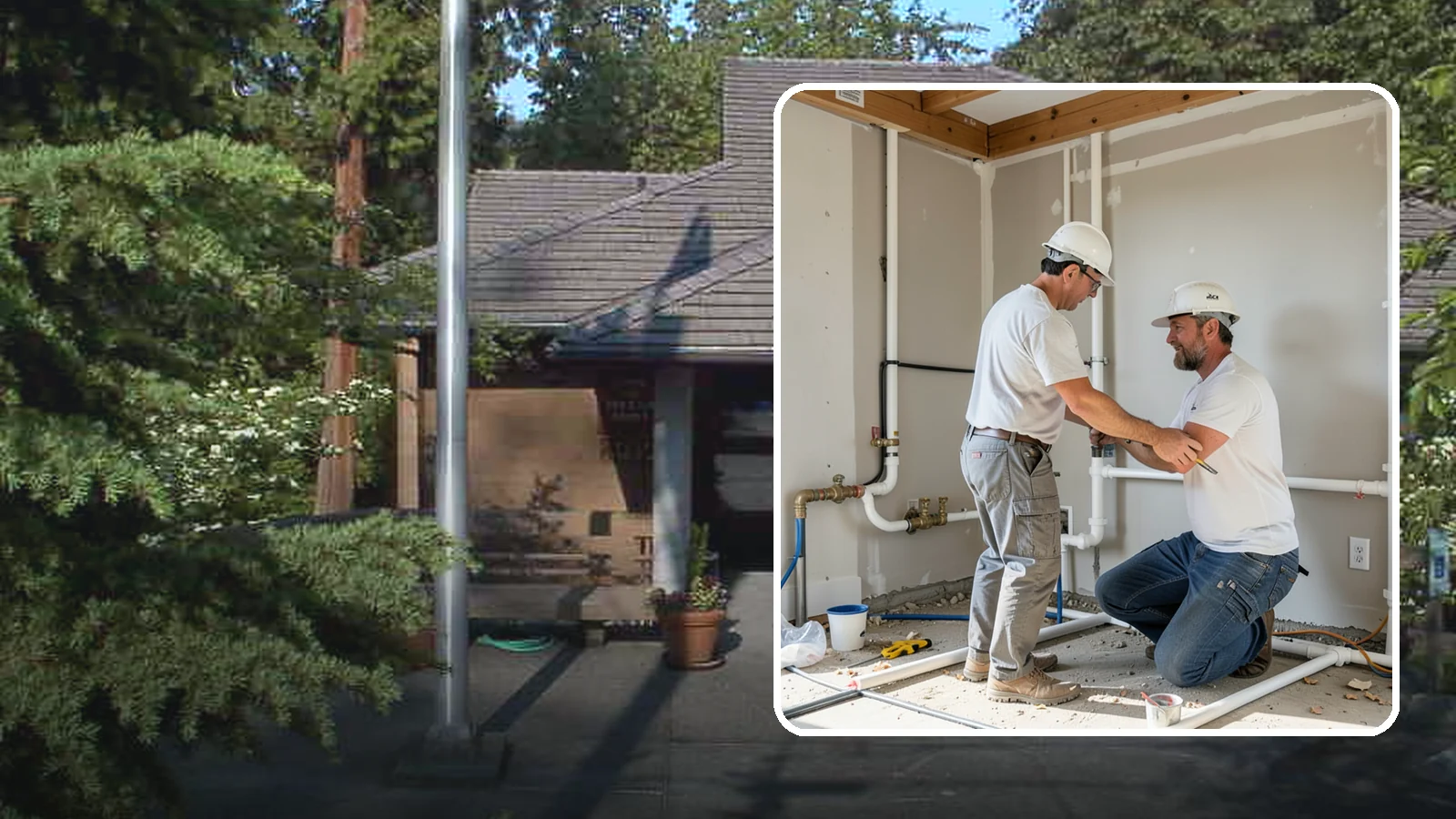 Rough-In Plumbing in Yarrow Point, King County, WA - We install the supply, drain, waste, and vent lines behind your walls before insulation and drywall go up on a remodel or...