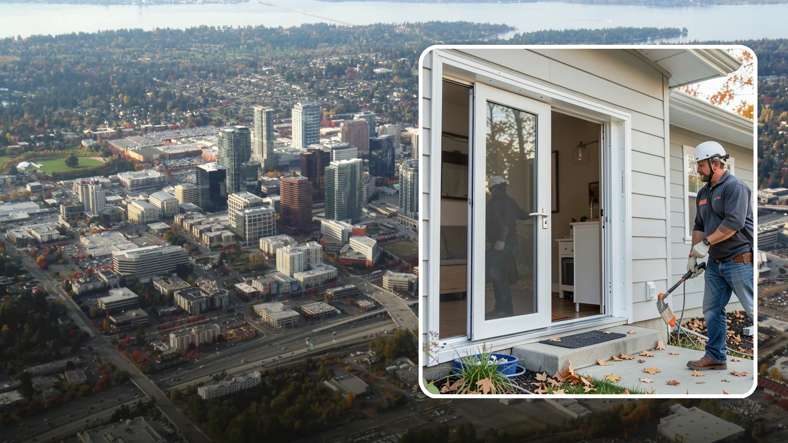 Screen Door Installation in Bellevue, King County, WA - Screen doors that invite fresh Northwest air inside while keeping insects out.