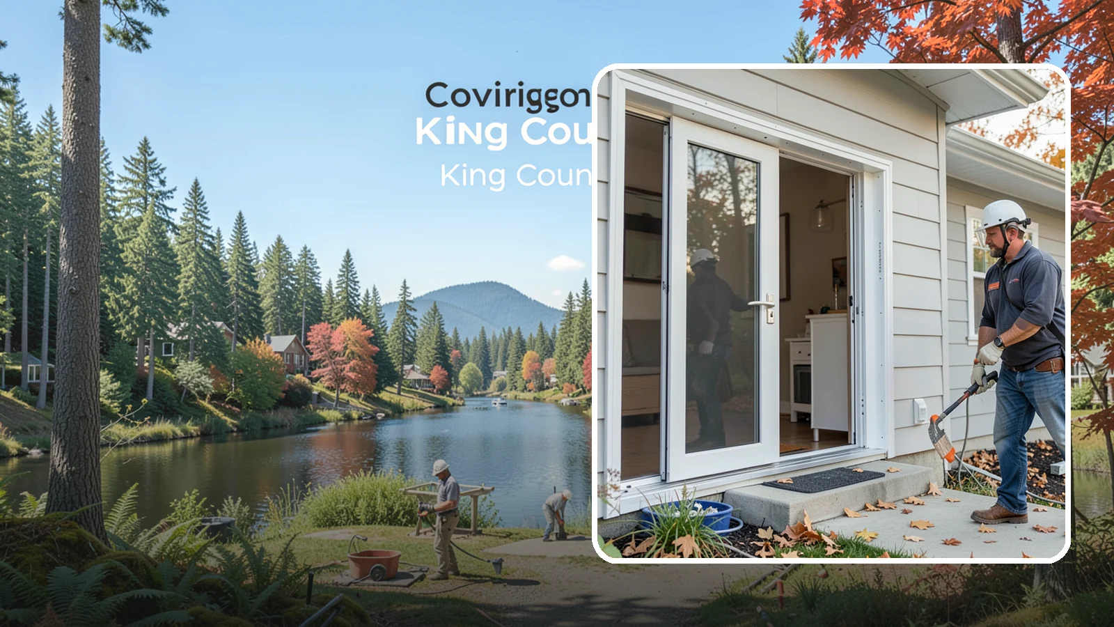 Screen Door Installation in Covington, King County, WA - Screen doors that invite fresh Northwest air inside while keeping insects out.