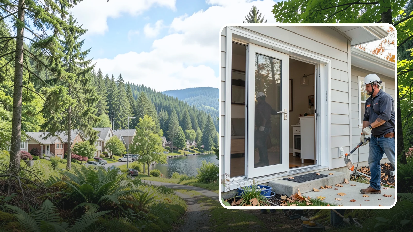 Screen Door Installation in Lake Forest Park, King County, WA - Screen doors that invite fresh Northwest air inside while keeping insects out.