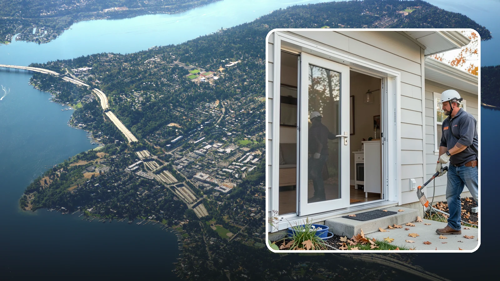 Screen Door Installation in Mercer Island, King County, WA - Screen doors that invite fresh Northwest air inside while keeping insects out.