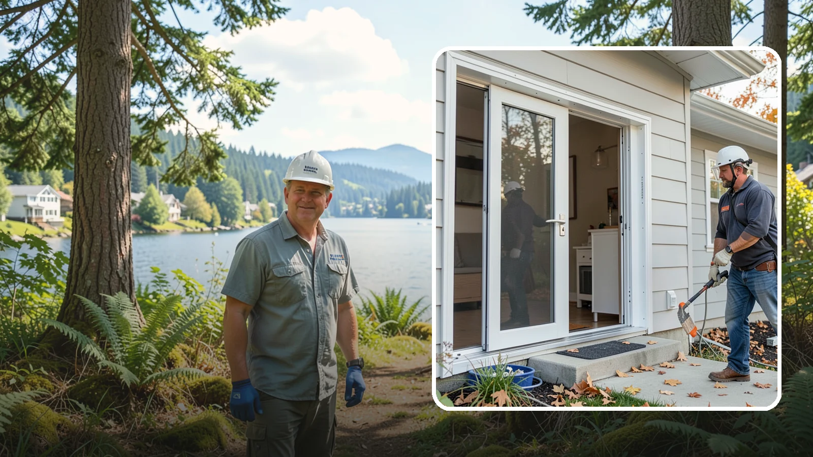 Screen Door Installation in Milton, King County, WA - Screen doors that invite fresh Northwest air inside while keeping insects out.