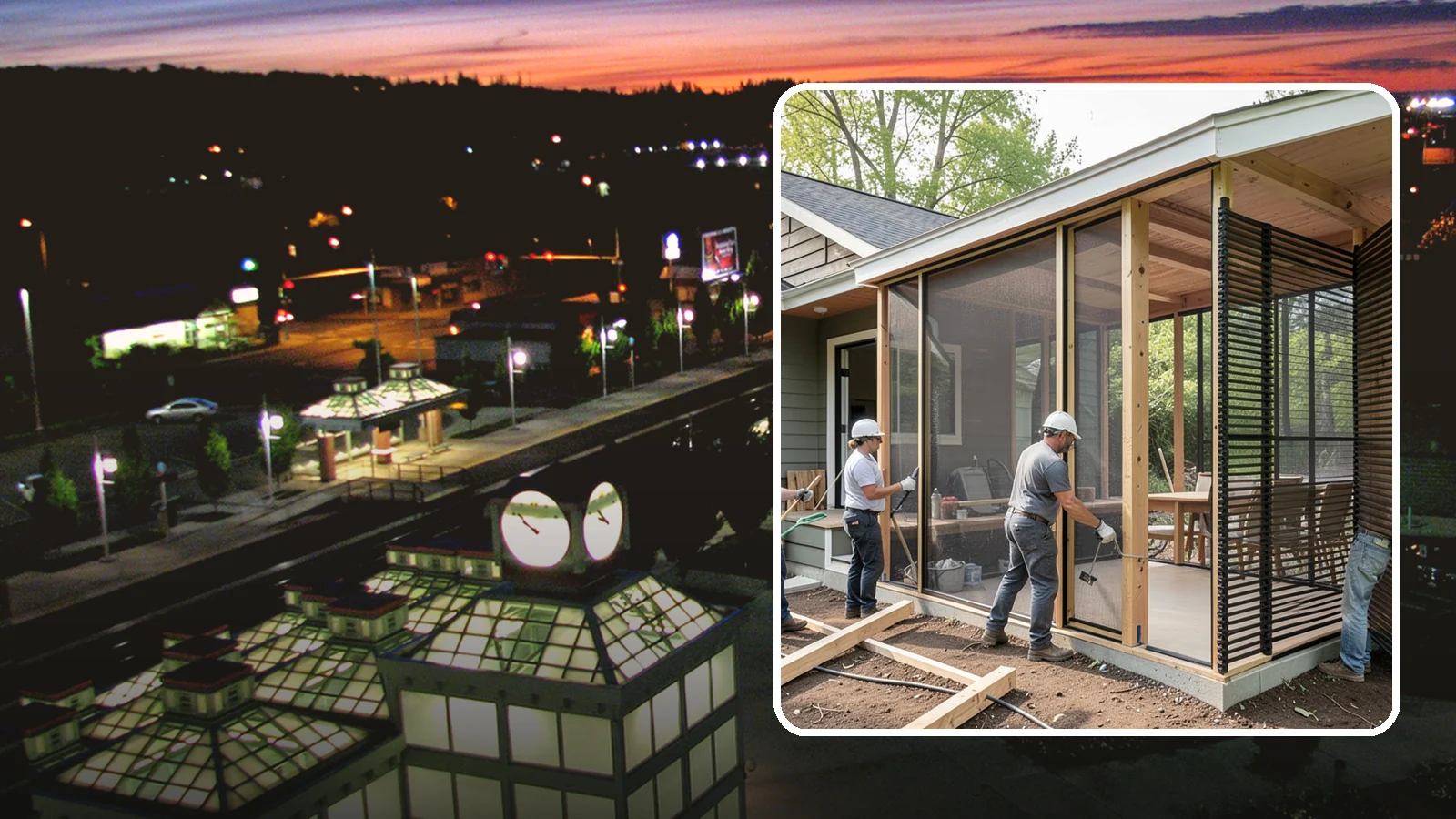 Screen Room Construction in Auburn, King County, WA - A screened enclosure that keeps insects out while letting fresh air flow through.