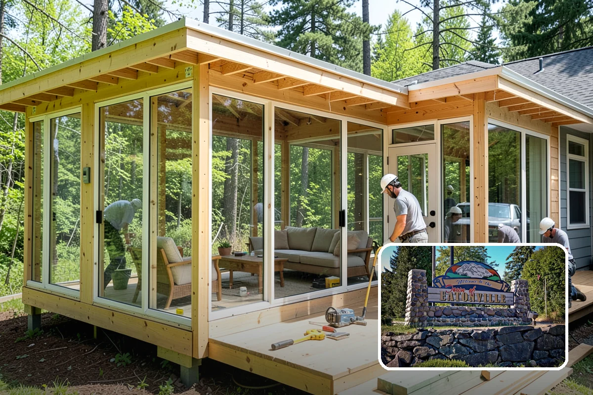 Screen Room Construction in Eatonville, Pierce County, WA - Bug-free enjoyment of fresh outdoor air