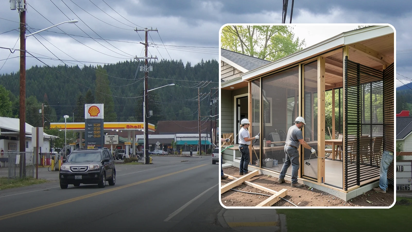 Screen Room Construction in Granite Falls, Snohomish County, WA - A screened enclosure that keeps insects out while letting fresh air flow through.