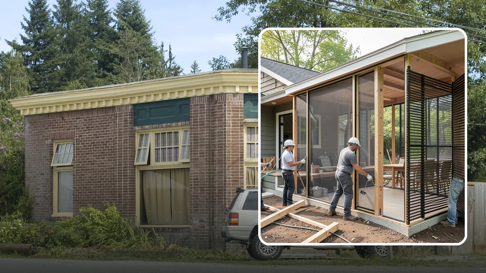Screen Room Construction in Hamilton, Skagit County, WA - A screened enclosure that keeps insects out while letting fresh air flow through.