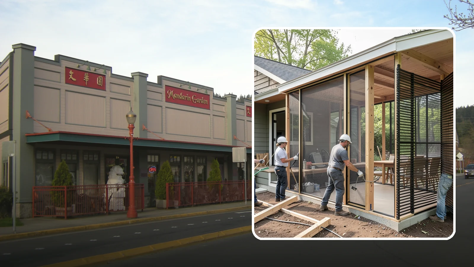 Screen Room Construction in Issaquah, King County, WA - A screened enclosure that keeps insects out while letting fresh air flow through.