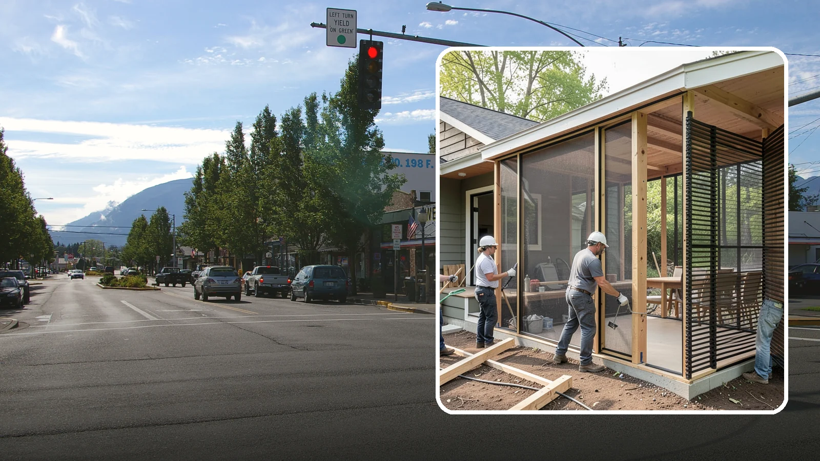 Screen Room Construction in North Bend, King County, WA - A screened enclosure that keeps insects out while letting fresh air flow through.