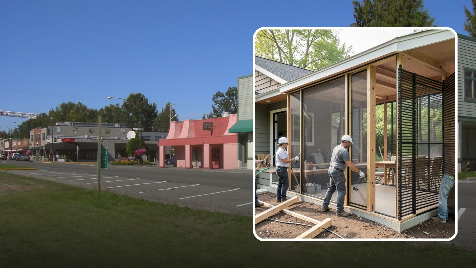Screen Room Construction in Snoqualmie, King County, WA - A screened enclosure that keeps insects out while letting fresh air flow through.