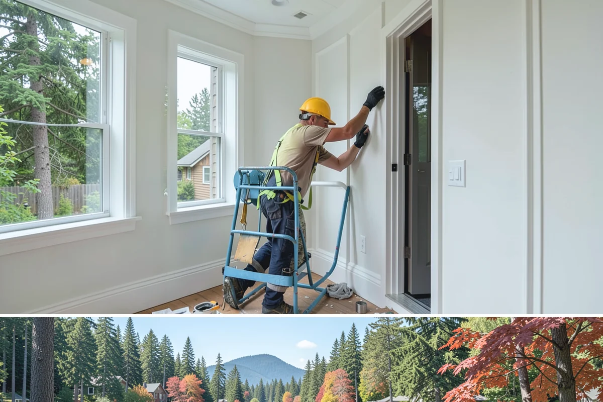 Screened Porch Construction in Covington, King County, WA - Building in late spring means your screened porch is ready for bug-free enjoyment all summer long.